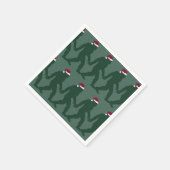 Serviette En Papier Fun Vert Tissu Bigfoot Père Noël Noël (Coin)
