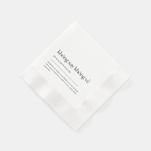 Serviette En Papier Fun Vietnamien Drinking Phrase Cocktail Napkin 01 (Coin)
