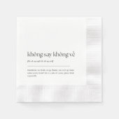 Serviette En Papier Fun Vietnamien Drinking Phrase Cocktail Napkin 01 (Devant)