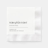 Serviette En Papier Fun Vietnamien Drinking Phrase Cocktail Napkin 03 (Devant)