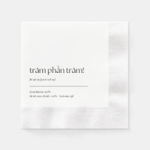 Fun Vietnamien Drinking Phrase Cocktail Napkin 03