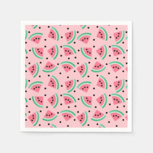 Serviette En Papier Fun Watermelon Slice Motif Summer Vibes