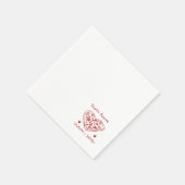 Serviette En Papier Fun Wedding ,Whimsical Font & Italian Vibes (Coin)