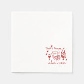 Serviette En Papier Fun Wedding ,Whimsical Font & Italian Vibes (Devant)