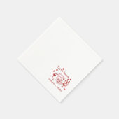 Serviette En Papier Fun Wedding ,Whimsical Font & Italian Vibes (Coin)