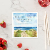 Serviette En Papier Funérailles commémoratives de Beach Ocean (En situation)