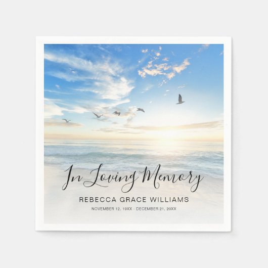 Serviette En Papier Funérailles commémoratives de l'océan (Devant)