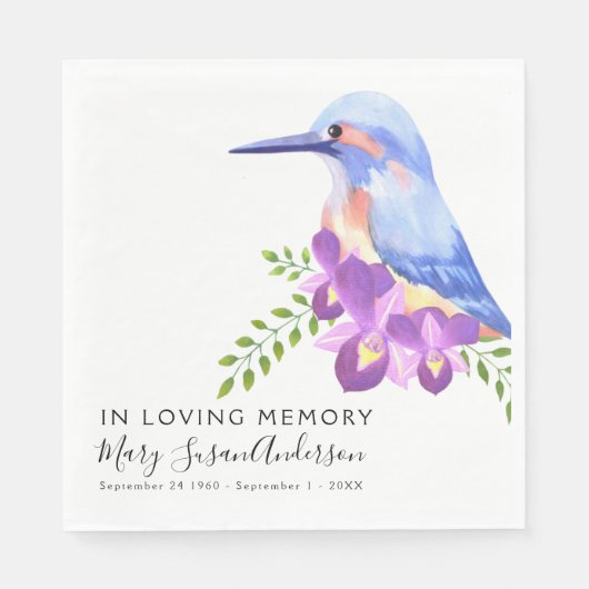 Serviette En Papier Funérailles en mémoire d'amour (Devant)