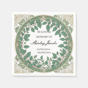 Serviette En Papier Funérailles sur mesure au eucalyptus – Mémorial él