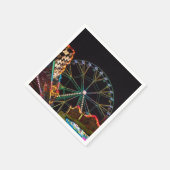 Serviette En Papier Funfair Ferris Wheel at Night (Coin)