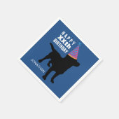Serviette En Papier Funky Black Lab Chien Anniversaire Casquette Votre (Coin)