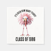 Serviette En Papier Funky Custom Flamant rose School Class Réunion (Devant)