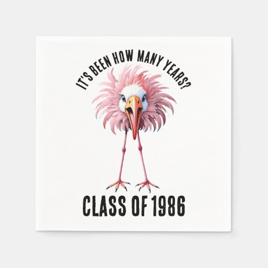 Serviette En Papier Funky Custom Flamant rose School Class Réunion (Devant)