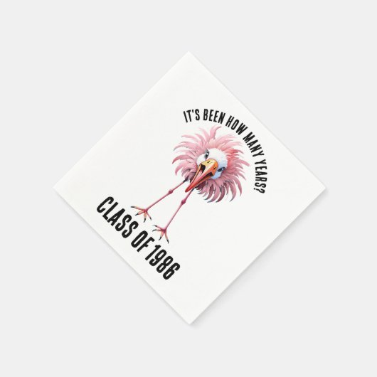 Serviette En Papier Funky Custom Flamant rose School Class Réunion (Coin)
