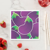 Serviette En Papier Funky eggplant (En situation)