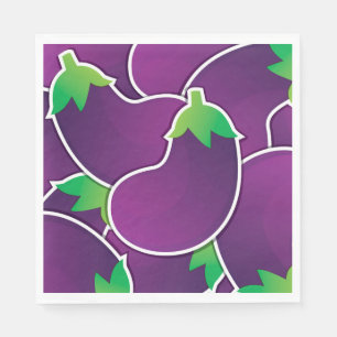 Serviette En Papier Funky eggplant