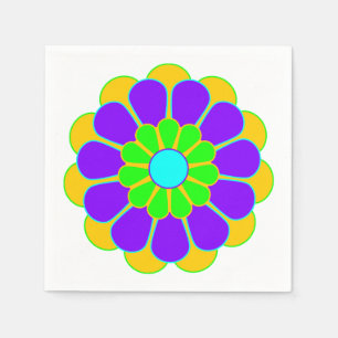 Serviette En Papier Funky Flower Power Bloom II + votre idée