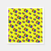 Serviette En Papier Funky Neon Motif arc-en-ciel (Devant)