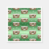 Serviette En Papier Funky Noël Fruitcake Motif Vert (Devant)