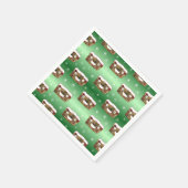 Serviette En Papier Funky Noël Fruitcake Motif Vert (Coin)