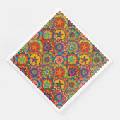 Serviette En Papier Funky Retro couleur Motif Mandala (Coin)