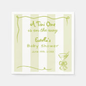 Serviette En Papier Funky Retro Doodle Dirty Martini Baby shower (Devant)