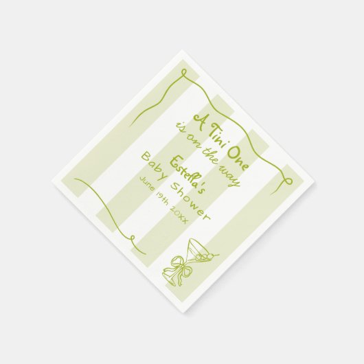 Serviette En Papier Funky Retro Doodle Dirty Martini Baby shower (Coin)