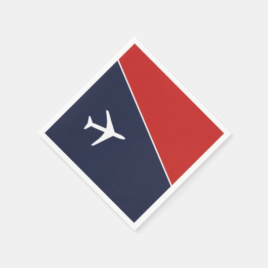 Serviette En Papier Funky White Plane Avion Pilote (Coin)