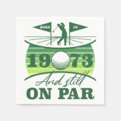 Serviette En Papier Funny 1973 Golfer 50e anniversaire (Devant)