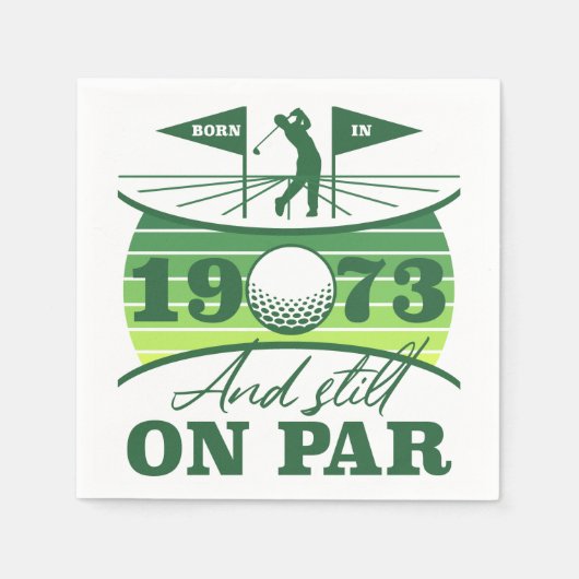 Serviette En Papier Funny 1973 Golfer 50e anniversaire (Devant)