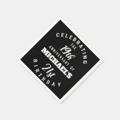 Serviette En Papier Funny 40e anniversaire Personnalisé (Coin)