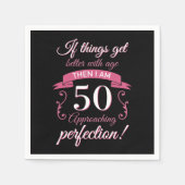 Serviette En Papier Funny 50e anniversaire 'Perfection' (Devant)