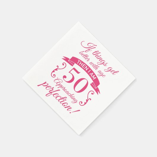 Serviette En Papier Funny 50e anniversaire 'Perfection' (Coin)