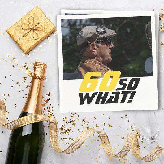 Serviette En Papier Funny 60 alors quelle citation photo 60e anniversa