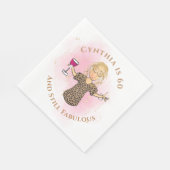 Serviette En Papier Funny 60 and Fabulous for Her Pink 60th Birthday (Coin)