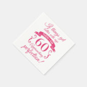 Serviette En Papier Funny 60e anniversaire 'Perfection' (Coin)