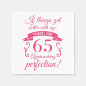 Serviette En Papier Funny 65e anniversaire 'Perfection' (Devant)