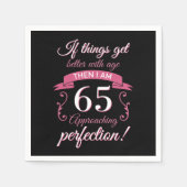 Serviette En Papier Funny 65e anniversaire 'Perfection' (Devant)