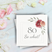 Serviette En Papier Funny 80 Alors quelle aquarelle 80e fête d'anniver