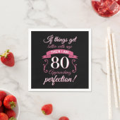 Serviette En Papier Funny 80e anniversaire 'Perfection' (En situation)