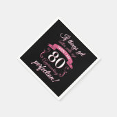 Serviette En Papier Funny 80e anniversaire 'Perfection' (Coin)