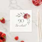 Serviette En Papier Funny 90 Alors quelle aquarelle 90e fête d'anniver (En situation)
