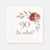 Serviette En Papier Funny 90 Alors quelle aquarelle 90e fête d'anniver (Devant)