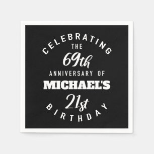 Serviette En Papier Funny 90e anniversaire Personnalisé