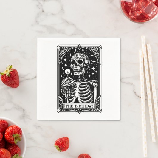 Serviette En Papier Funny Anniversaire Tarot gothique (En situation)
