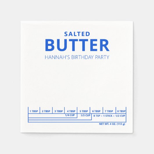 Serviette En Papier Funny Anniversaire thème beurre de fête (Devant)