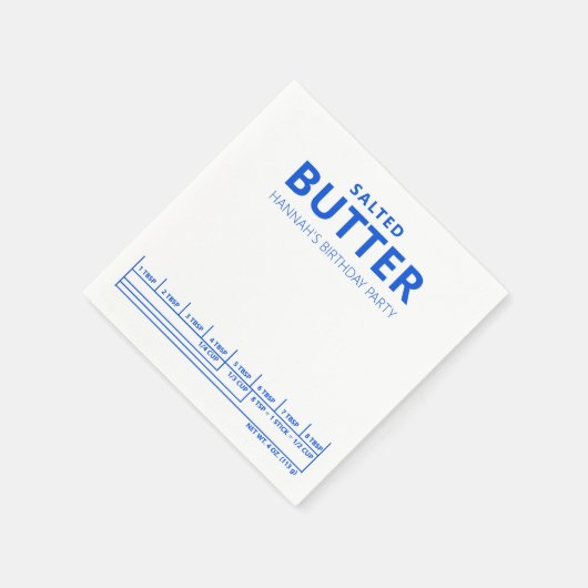 Serviette En Papier Funny Anniversaire thème beurre de fête (Coin)