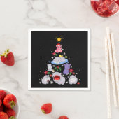 Serviette En Papier Funny arbre de Noël hippo | Hippopotame de Noël (En situation)