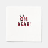 Serviette En Papier Funny Attitude Oh Dear Plaid Deer Creative Design (Devant)