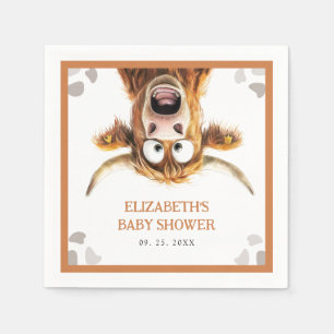 Serviette En Papier Funny Baby shower de vache